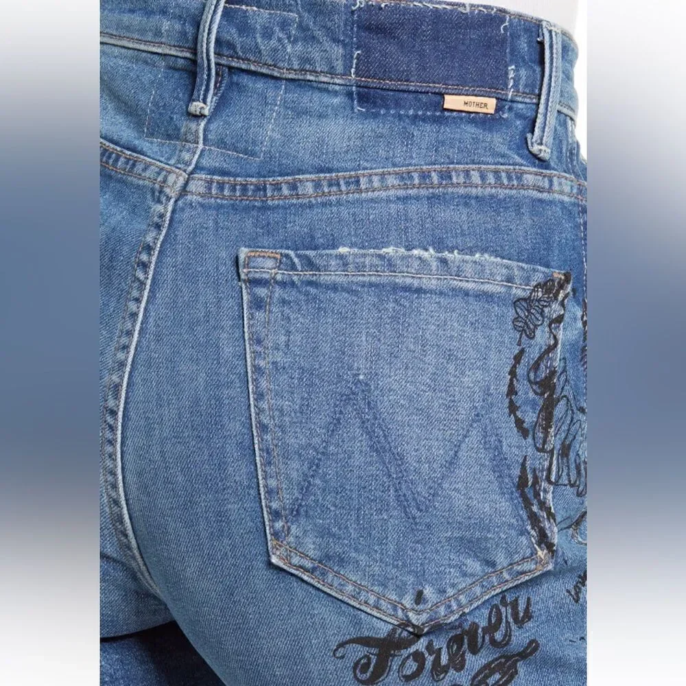 Mother smokin high waist frayed hem shorts size 28 and size 29, NWT